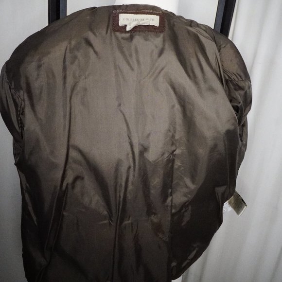 Colebrook Leather Bomber Jacket Brown M - Picture 10 of 11